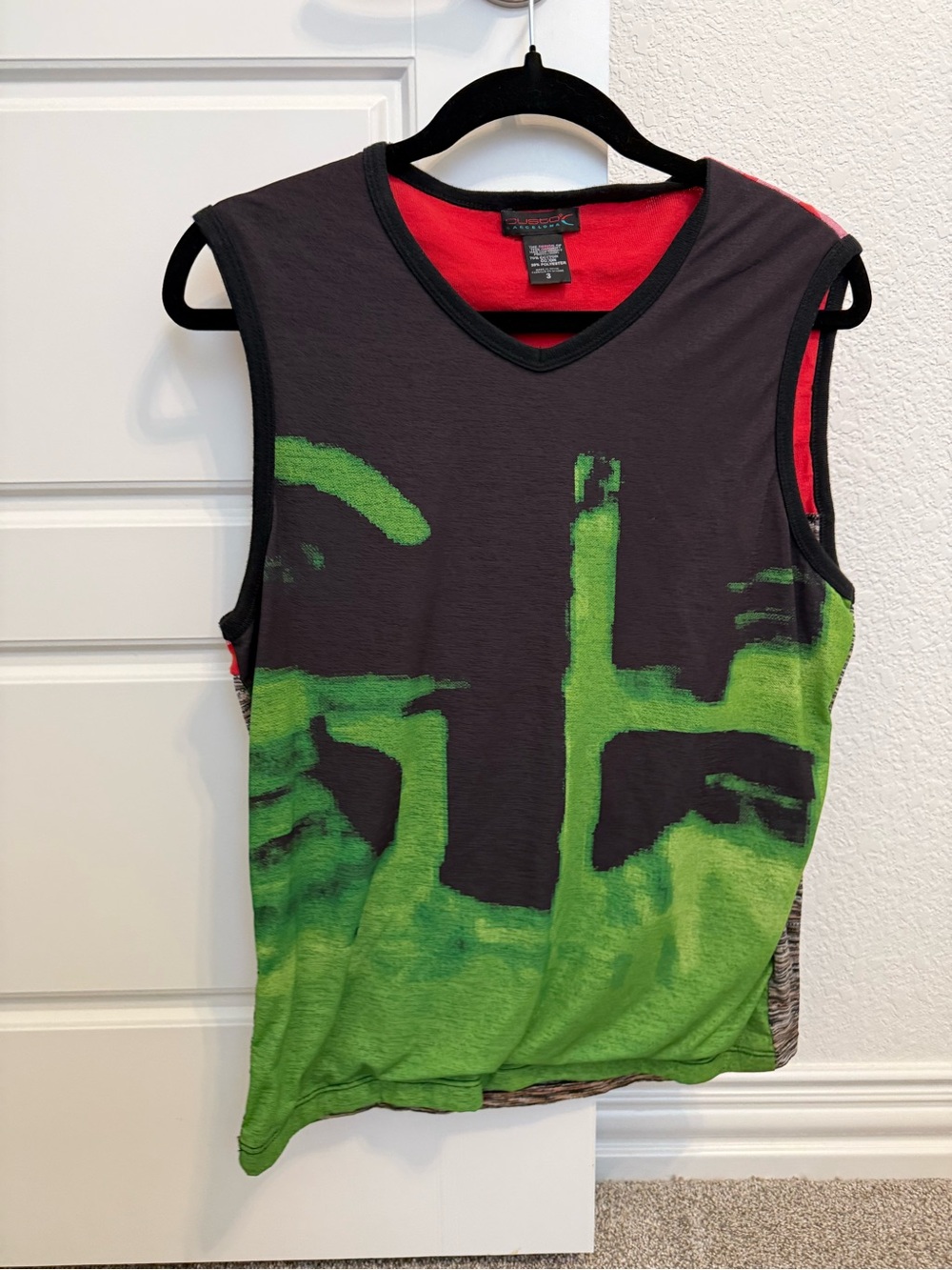 VTG Y2K Custo Barcelona Graphic Block Tank Top - Size 3